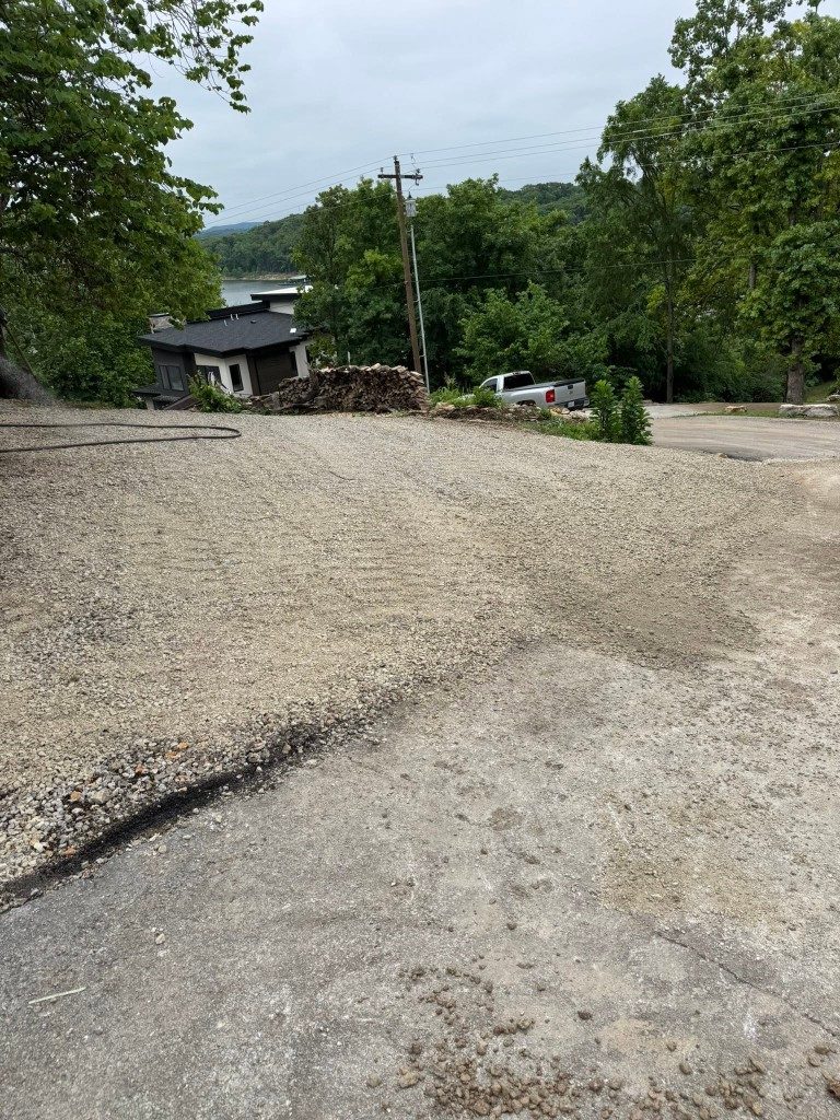 New gravel driveway near Table Rock Lake
